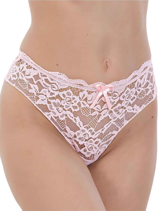 MEI Hohe Taille Damen-Slip Brasilien mit Spitze...