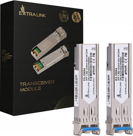 Extralink Transceiver Sfp Module 1.25g 2pack 1.25gbps Lc Upc 1310nm 2km Dom Ex.35894