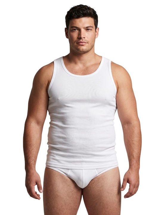 Men's Short Sleeve White Undershirt