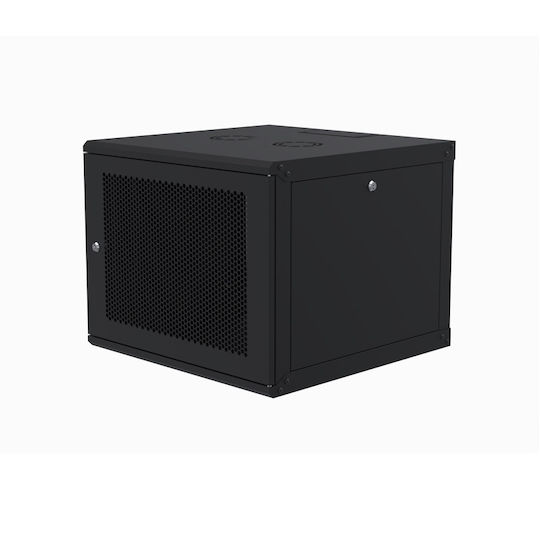 Επίτοιχη Elegant Wall 16u Βάθος 600mm Μαύρη Διατρητη ''flat Pack''