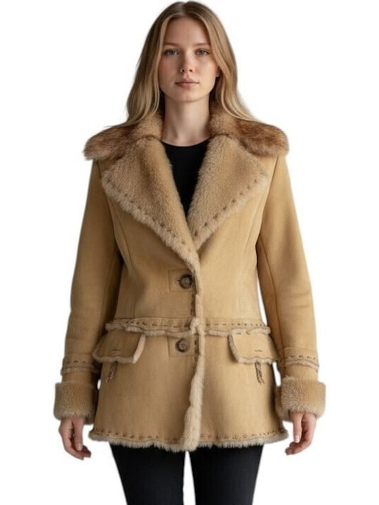 Mouton Damen Jacken für Winter Caramel