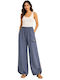 Damen Leinenhose Blau