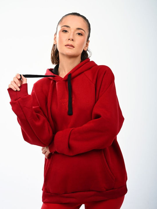 FFT Wear Hanorace Dama Cu Glugă Burgundy
