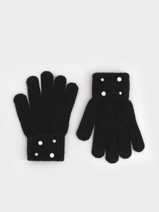 Kinderhandschuhe Gestrickt Schwarz