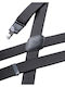 Miguel Bellido Elastic Strap Micro Motifs Col Black Men's Suspenders Leather Fastenings 3.5 Cm Black