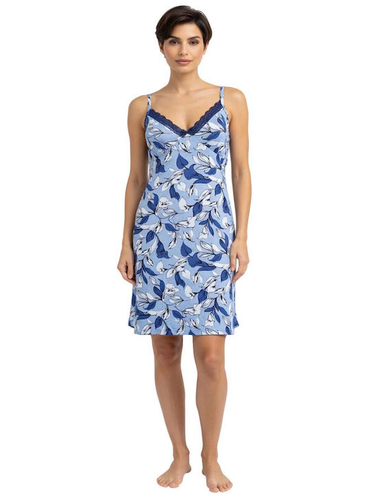 Modalove Sommerliches Damen-Nachthemd Blau