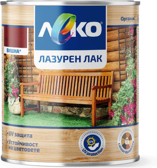 Leko Лак За Импрегниране На Дърво Алкидна Основа С Блестящ Финиш 0.65л Череша