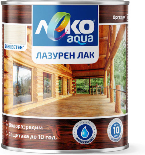 Leko Aqua Лак За Импрегниране На Дърво Водна Основа Блестящ Финиш 0.7л Прозрачен