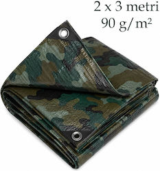 Army Tarp Outdoor 2x3 M 90 G/m² Waterproof Metal Eyelets Uv Resistant