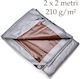 Schutzplane 2x2 M 210 G/m² Wasserdicht Frost Sonnenresistent