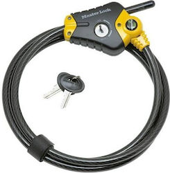 Adjustable Steel Bike Anti-theft Cable Master Lock 8420eurd 4.50m Ø10mm Security Class 6/10 Key