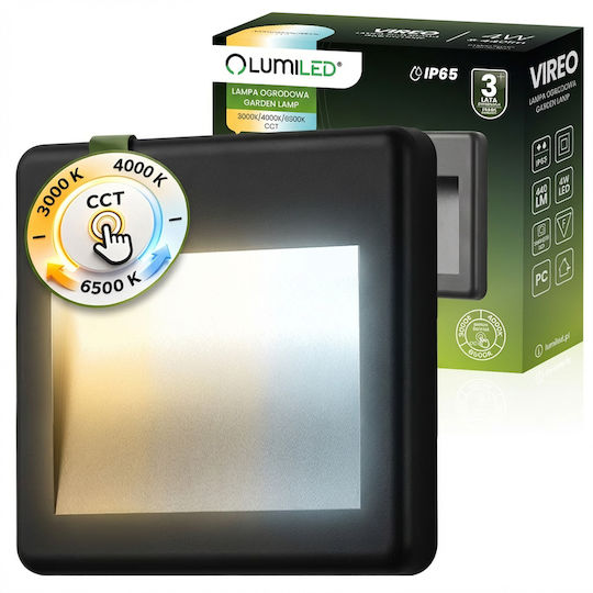 Vireo Lumiled Wandmontierte Außenbeleuchtung Treppenhaus Gartenleuchte Wandlampe Fassadenleuchte Cct 3000-6500k Integrierte LED 4w Ip65 Vireo Lumiled Wandmontierte Außenbeleuchtung Treppenhaus Gartenleuchte Wandlampe Fassadenleuchte Cct 3000-6500k Integrierte LED 4w Ip65