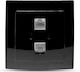 Geyer Black Cat6 Double Network Socket