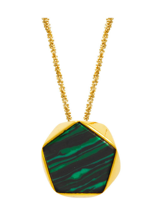 Bizoutaki Necklace From Gold Plated Silver Red