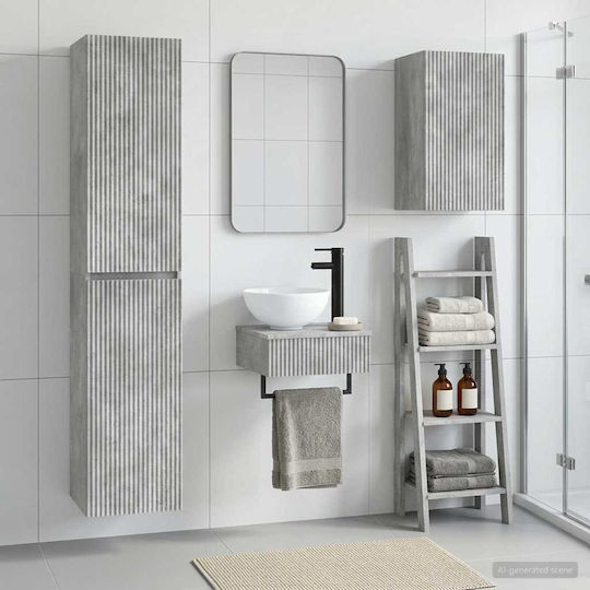 vidaXL Badezimmer Waschtisch-Einheit M33xB34.5xH160cm Grau