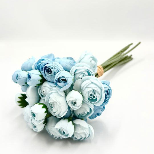 Buchet Decorativ Flori Artificiale Buttercup Persan Ciel 30cm L130 Riniotis Rin-l130
