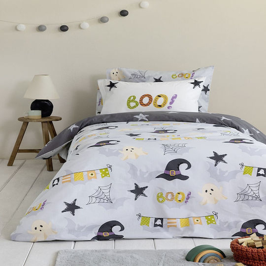 Nima Сет Спални Комплекти Единични Памучни Boo Многоцветен 170x255cm 3бр
