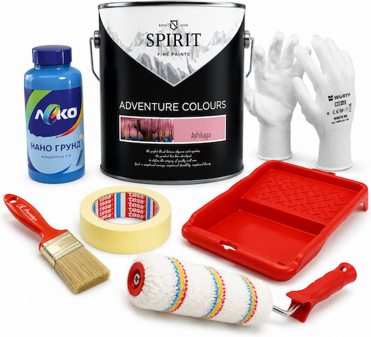 Комплект За Декоративно Боядисване До 15 М² Spirit Adventure Colours 15 Цвята Ashikaga Праймер Аксесоари