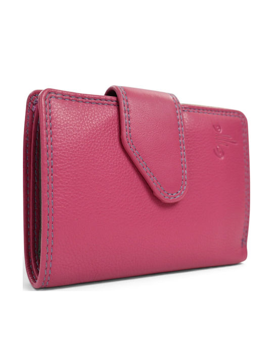 Leder Damenbrieftasche Fuchsie