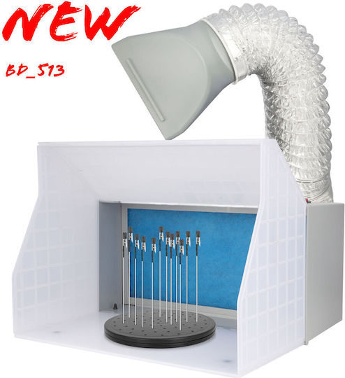 Spray Booth Bd-513 12v Dc Ac Adapter Led Lichter Inklusive Drehplatte & 12 Alligatorklemmen