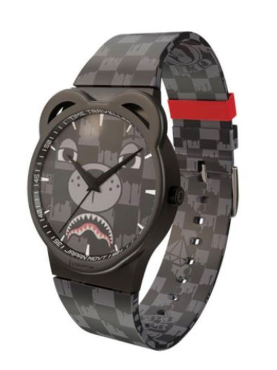 Sprayground Men's Battery Watch with Grey Rubber Strap Sprayground Men's Battery Watch with Grey Rubber Strap