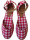 Fabric Women's Espadrilles In Red Colour