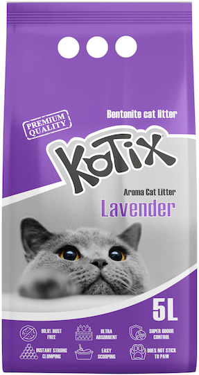 Kotix Cat Litter Bentonite with Lavender Scent 5lt