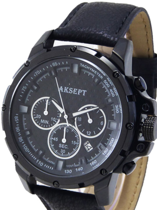 Aksept Мъжки Часовник 49mm Хронограф На Батерия...