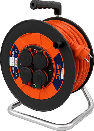 Extension Reel Drum 3x2.5 Mm² 50 M 4 Sockets Ergonomic Carrying Handle Cobi Smart