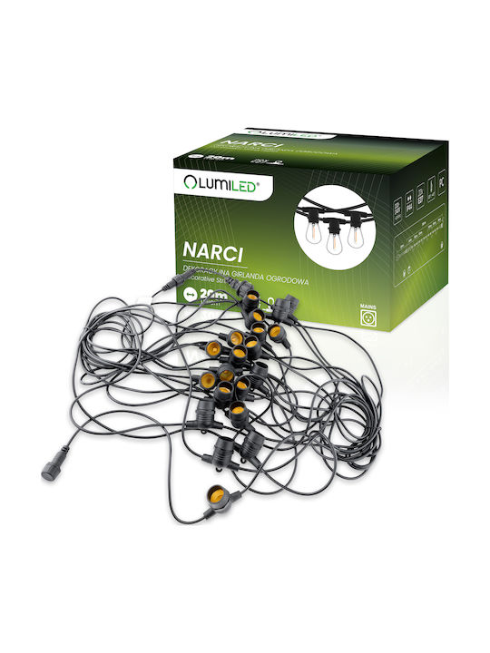 Außenbereich Lichterkette 20m 20xE27 Narci Lumiled Außenbereich Lichterkette 20m 20xE27 Narci Lumiled