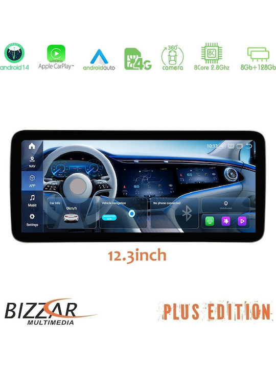 Bizzar Auto-Audiosystem für Mercedes-Benz CLA Klasse GLA Eine Klasse B Klasse C Klasse G Klasse E Klasse GLK mit Bluetooth USB Eingebautes Wi-Fi GPS Apple CarPlay Android Auto Touchscreen 12.3 Zoll