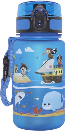 AlpinPro Kinder Trinkflasche Piraten aus Silikon Thermos mit Stroh Kids 350ml