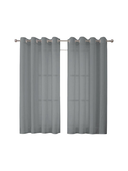 Cucraf Set Curtains With Grey Grommets 140x225cm