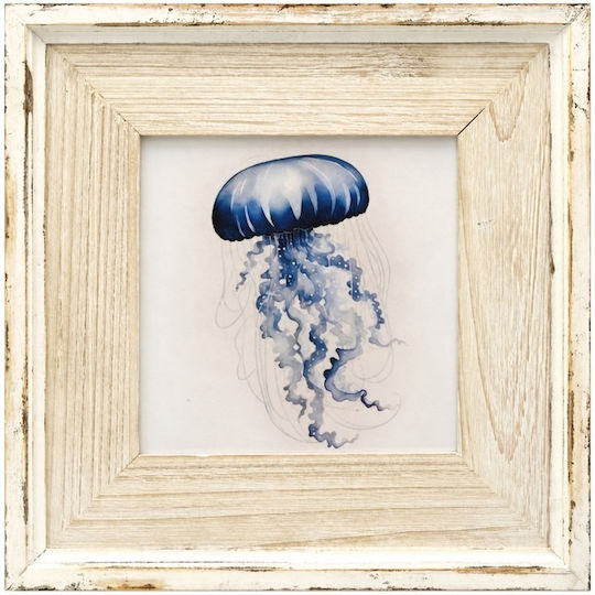 Πίνακας Καμβά "μπλε Μέδουσα" 30x30x2