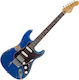 Vintage V6pu0012 Proshop Einzigartige Elektrische Gitarre Abgenutztes Metallisches Blau