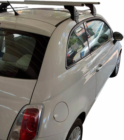 Nordrive Autodachträger Alumium mit Dachträgerfüßen und Schloss Fiat 500 2007–2015 2 Stück