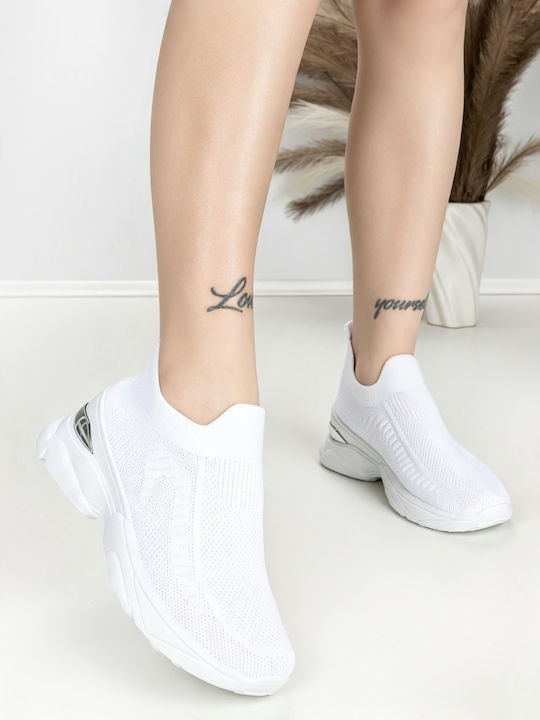 Adidași Flatforms Pentru Femei Albi