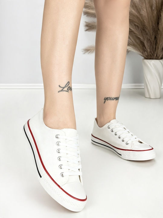 Adidași Flatforms Pentru Femei Albi