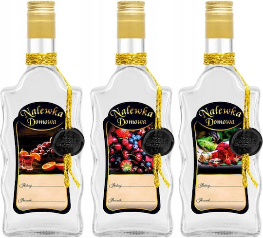 Decorated Bottle Wavy Pattern 500ml Premium Home Liqueur