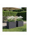 vidaXL Garten Set 2 Metallische Pflanzgefäße Anthrazit 60cm