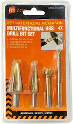 Mizoo Set of 4 Conical HSS Drills for Metal Mizoo Set of 4 Conical HSS Drills for Metal