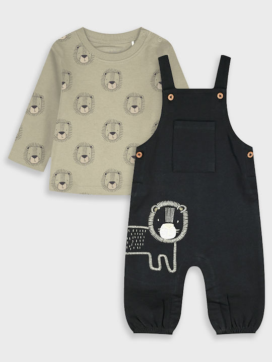 Kids Set With Summer Dungarees 2 Pieces Anthracite