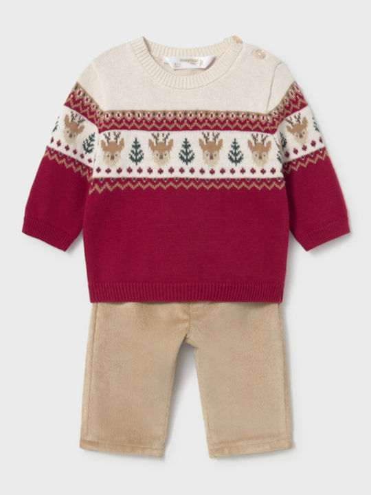 Kids Set with Pants Winter 2 Pieces Red