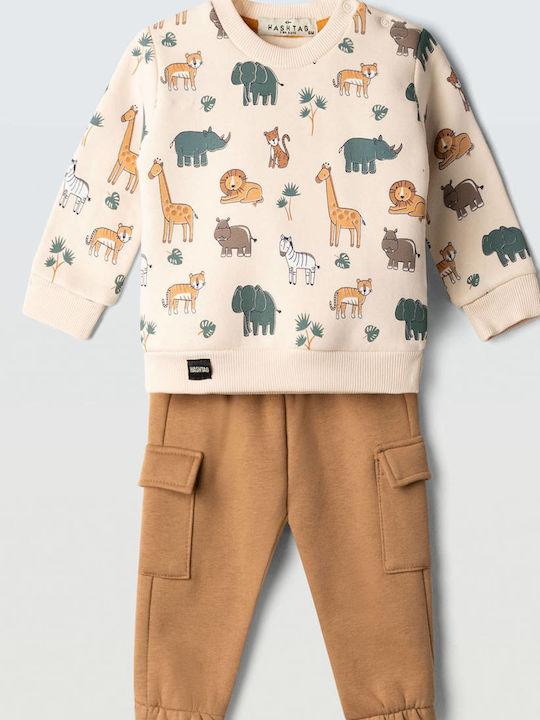 Hashtag Sommer Kinderbekleidungsset 2 Stück Beige
