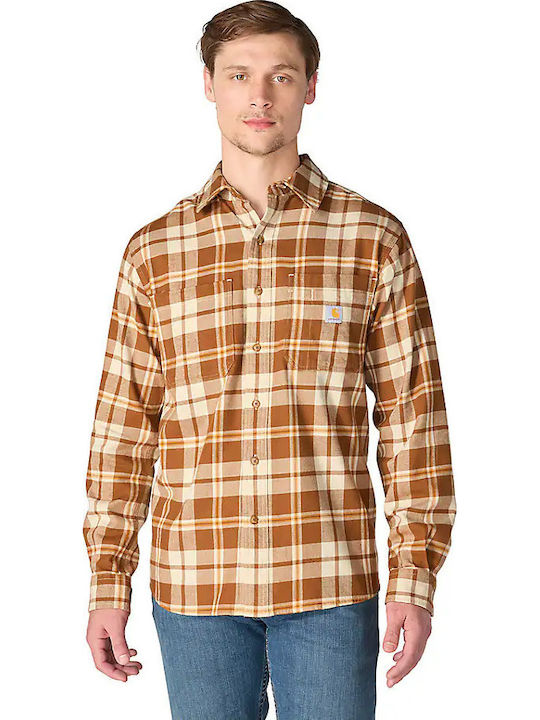 Carhartt Long Sleeve Flannel Shirt in Wide Fit ...