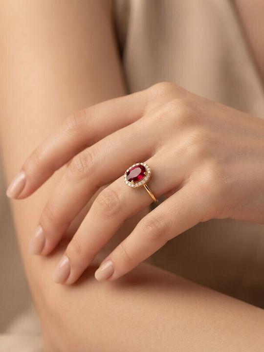 Catherine Bijoux Inel Pentru Femei Cu Zircon Plăcut Cu Aur