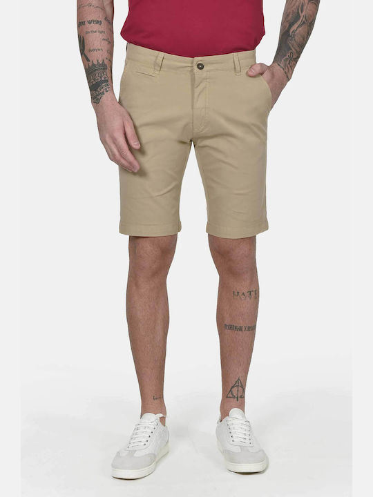Berto Lucci Men's Chino Beige Shorts