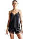 Jumelles Babydoll Negru De Vară