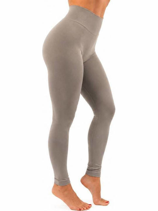 Training Women's Leggings High Waist & Push Up Beige Stone