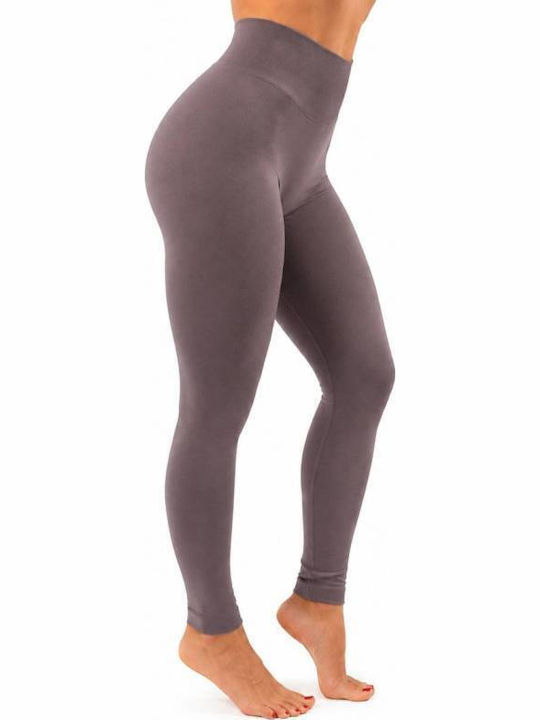 Training Women's Leggings High Waist & Push Up Brown Mauve